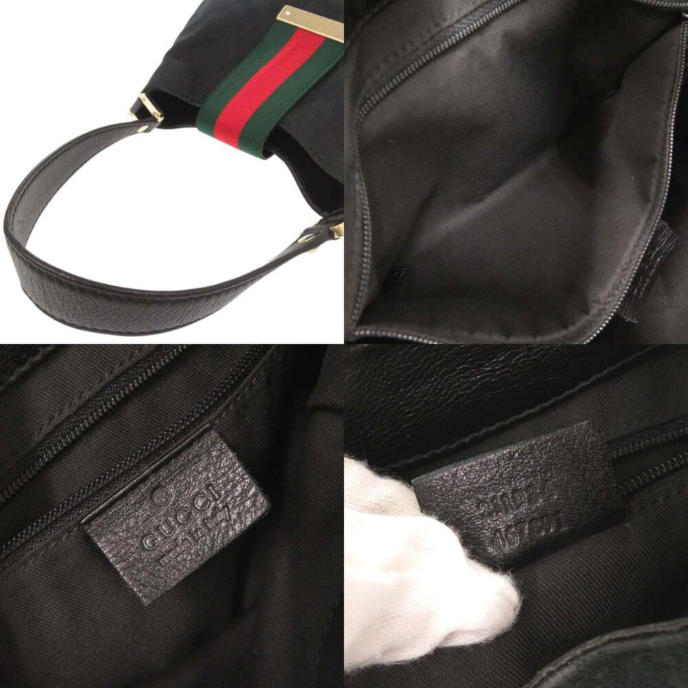 GUCCI Authentic Black Leather Shoulder Bag - Picture 7 of 10